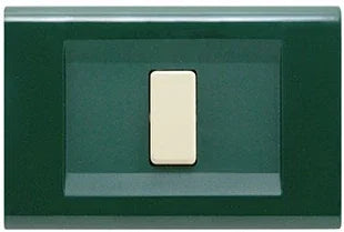 Placca Click 1F Verde Scozia 2581/VS di FEB, coprinterruttore in tecnopolimero per scatola rettangolare.