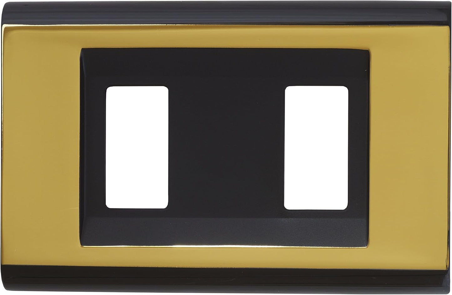 Placca Click 2F Nero Oro FEB 2582/NOR, coprinterruttore in technopolimero per scatole rettangolari.