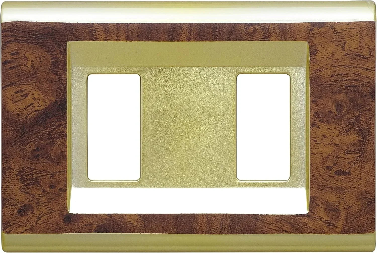 Placca Click 2F Radica Oro, SKU FEB 2582/RO - Design Elegante in Tecnopolimero, Facile Installazione