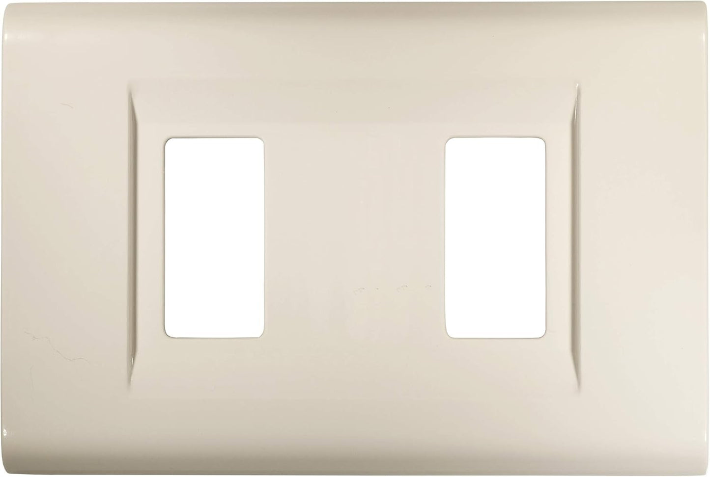 Placca Click 2F Bianco FEB 2582/WH, coprinterruttore bianco in tecnopolimero per scatola rettangolare.