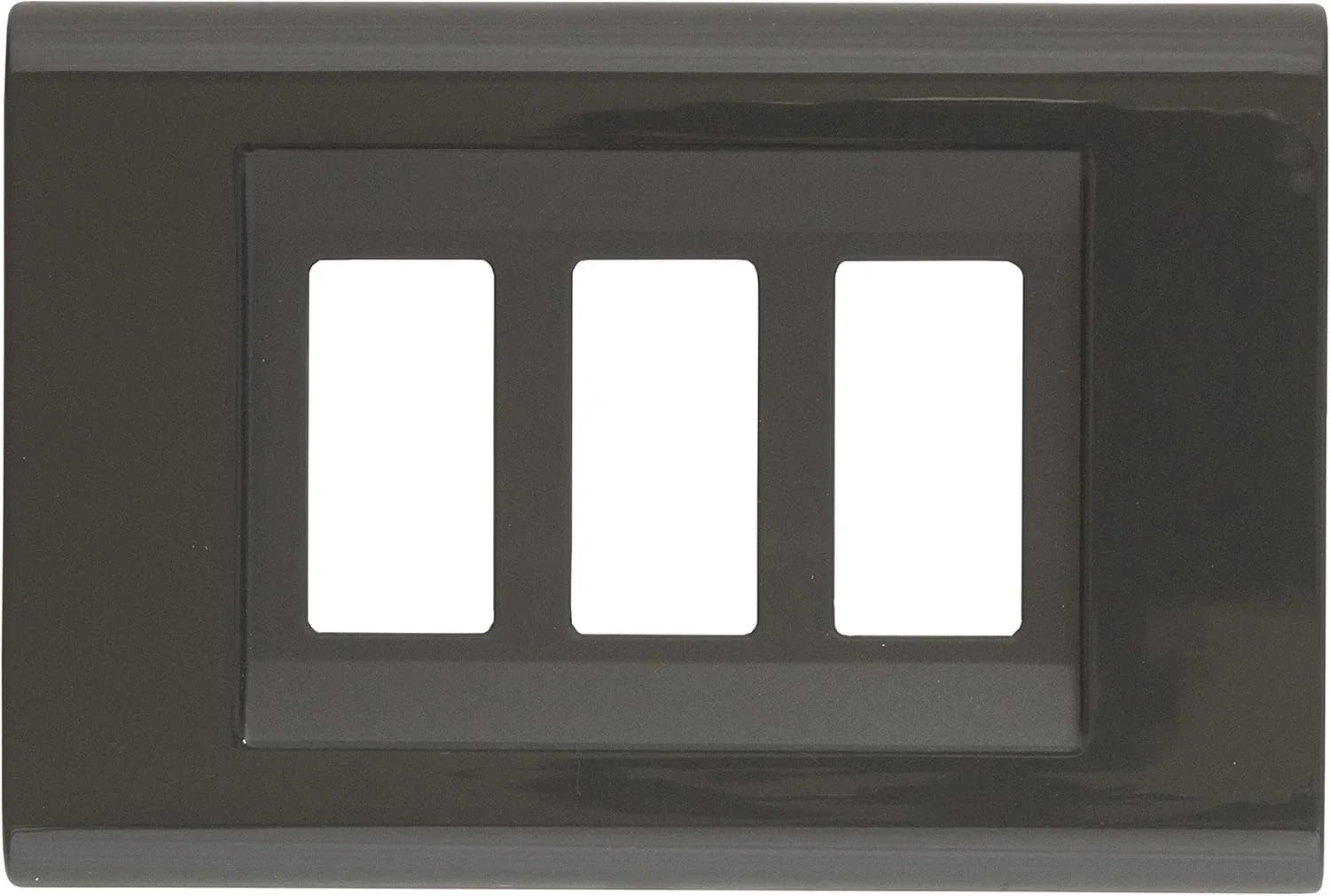 Placca Click 3F Grigio Scuro FEB 2583/GS - Fissaggio A Scatto, Tecnopolimero, Design Elegante