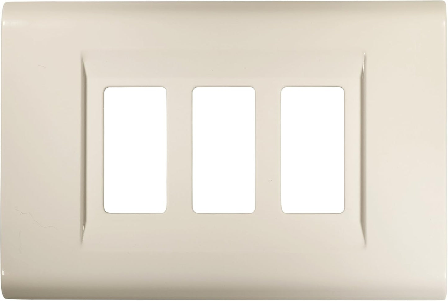 Placca Click 3F Bianco X Magic FEB 2583/WH, coprinterruttori in tecnopolimero per scatola rettangolare