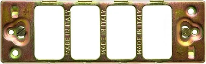 Supporto Ferro 4P per serie Laser, scatola rettangolare in ferro, Made in Italy, FEB 2624, montaggio a parete.