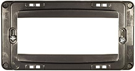 Supporto 4 posti in plastica per placca Life FEB 2980/TL/4, design robusto e funzionale.