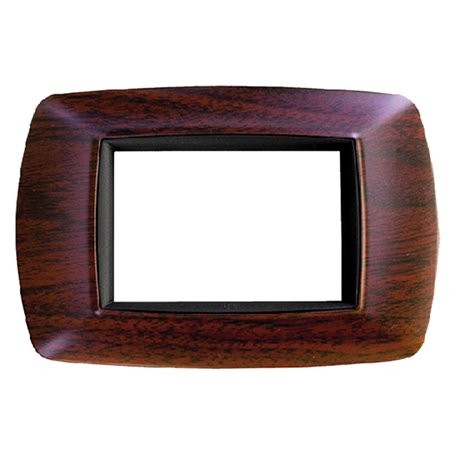 Placca Life 3 posti in legno scuro FEB 2983/LS, elegante e funzionale per interni.