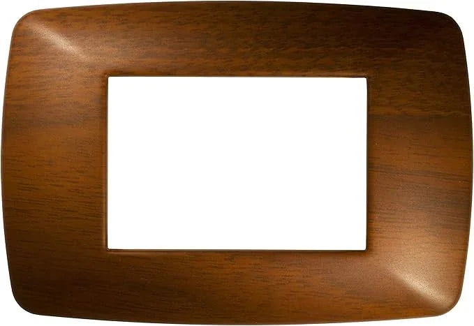 Placca Brio 3F FEB 3203/LS in Legno Scuro - Elegante e Funzionale per 3 Moduli
