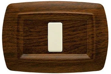 Placca Tonda FEB 2596/LS - 6 Posti in Legno Scuro Elegante e Funzionale per Casa e Ufficio