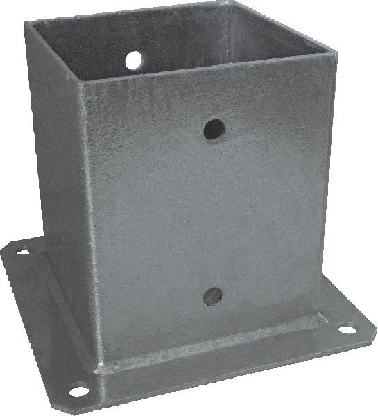 Staffe Porta Pilastro Travi QD 161x161 in zinco, resistente alla corrosione, con fori drenaggio per acqua.