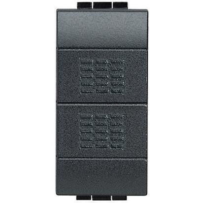 Living Int. Doppio pulsante 1P NO - Antracite, 10A 250 Vac, BTicino, Livinglight series, double switch