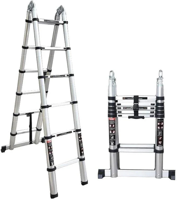 Scala Telescopica Combinata 87-250-500 cm in Alluminio - SKU 12345AB, Sicura e Leggera