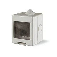 Involucro Stagno IP55, 2P C/Portello, contenitore da parete per frutti serie EVOLUTION e adattatori serie 8000.