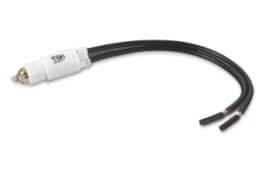 Spia a Pisello Magic connector with black wires for 220V neutral color bulbs, ideal for lighting solutions.