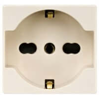 Presa Pluristand 2P+T 16A-250V~ socket in Avorio color, designed for durability and reliability.