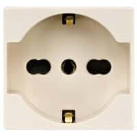 Presa Pluristand 2P+T 16A-250V~ socket in Avorio color, designed for durability and reliability.