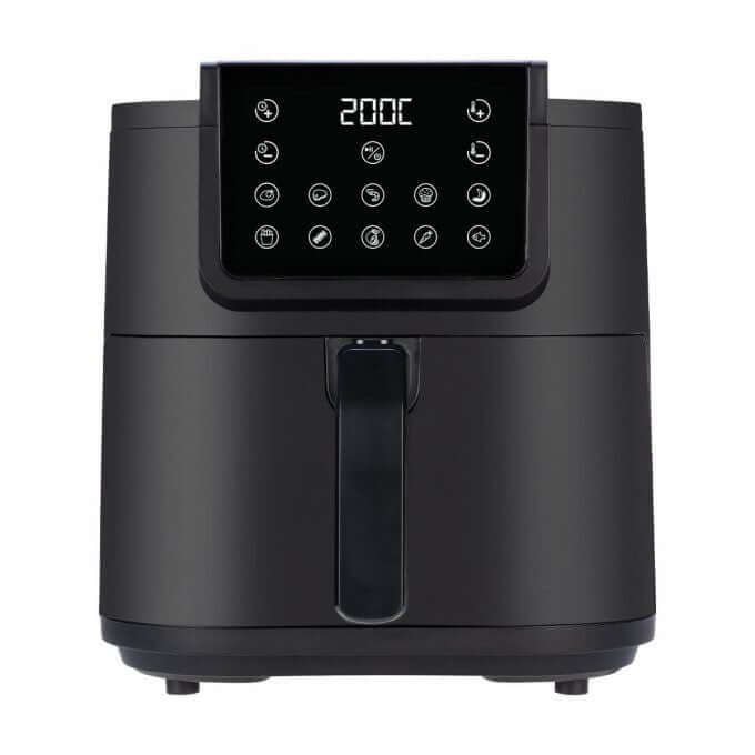 ARFRYA05L Friggitrice ad aria Friggisana Infinity 8L con display digitale e design compatto.