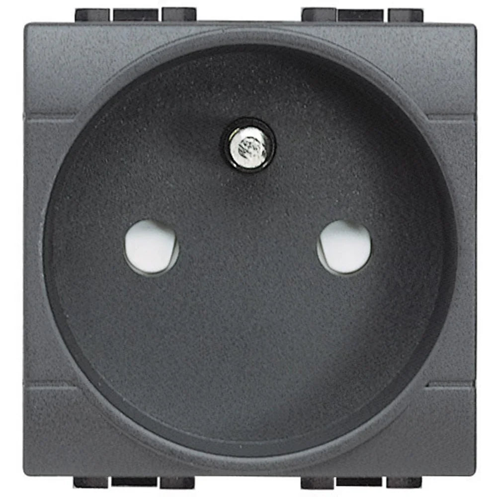 Presa 2P+T 16A Standard Franco/Belga BTicino L4142 - Design Elegante Antracite, Sicurezza e Funzionalità