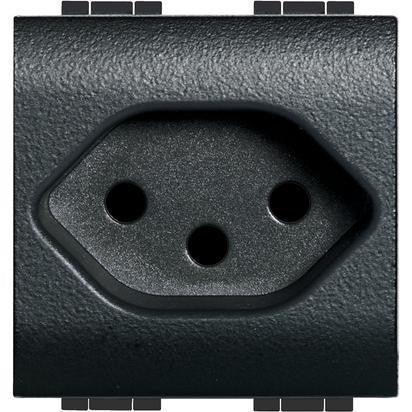 Presa BTicino 2P+T 10A 250Vac Standard Svizzero L4164/13 - Design Elegante e Sicurezza Integrata