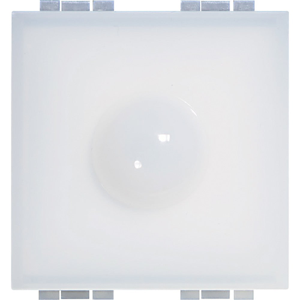 Living Light LED signal lamp in white, 12/24Vac, high-efficiency, square design.