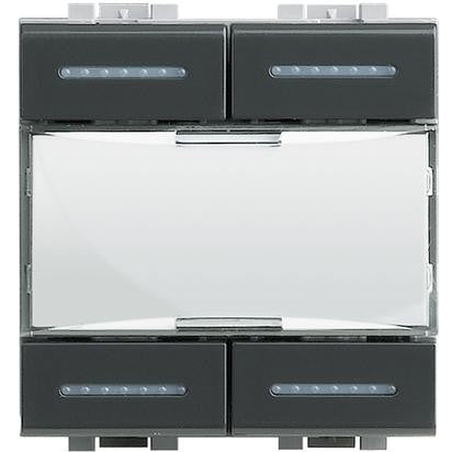 Living Light Comando 4 ch L4680KNX with sleek black design, featuring four buttons and LED indicators.