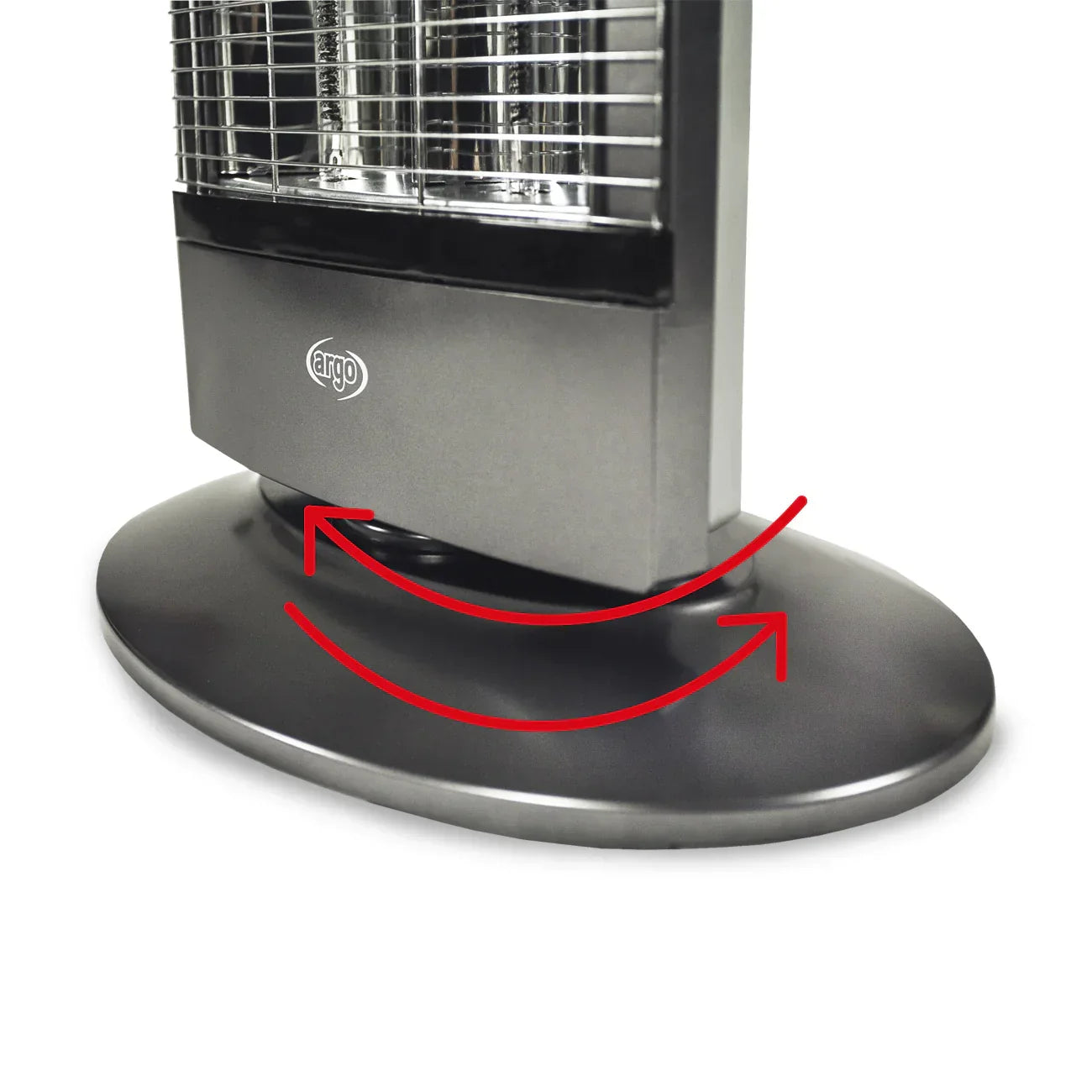 Stufa Elettrica Argo Ambient Cod. 191070154 – Riscaldamento Rapido 1000 W, Fibra di Carbonio, Oscillante 70°