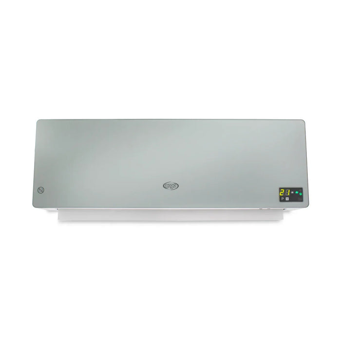 Termoventilatore Ceramico a Parete Argo Chic Silver Cod. 191070184 – Design Elegante, Potenza 1200-2000 W, Silenzioso e Versatile per Bagno e Casa