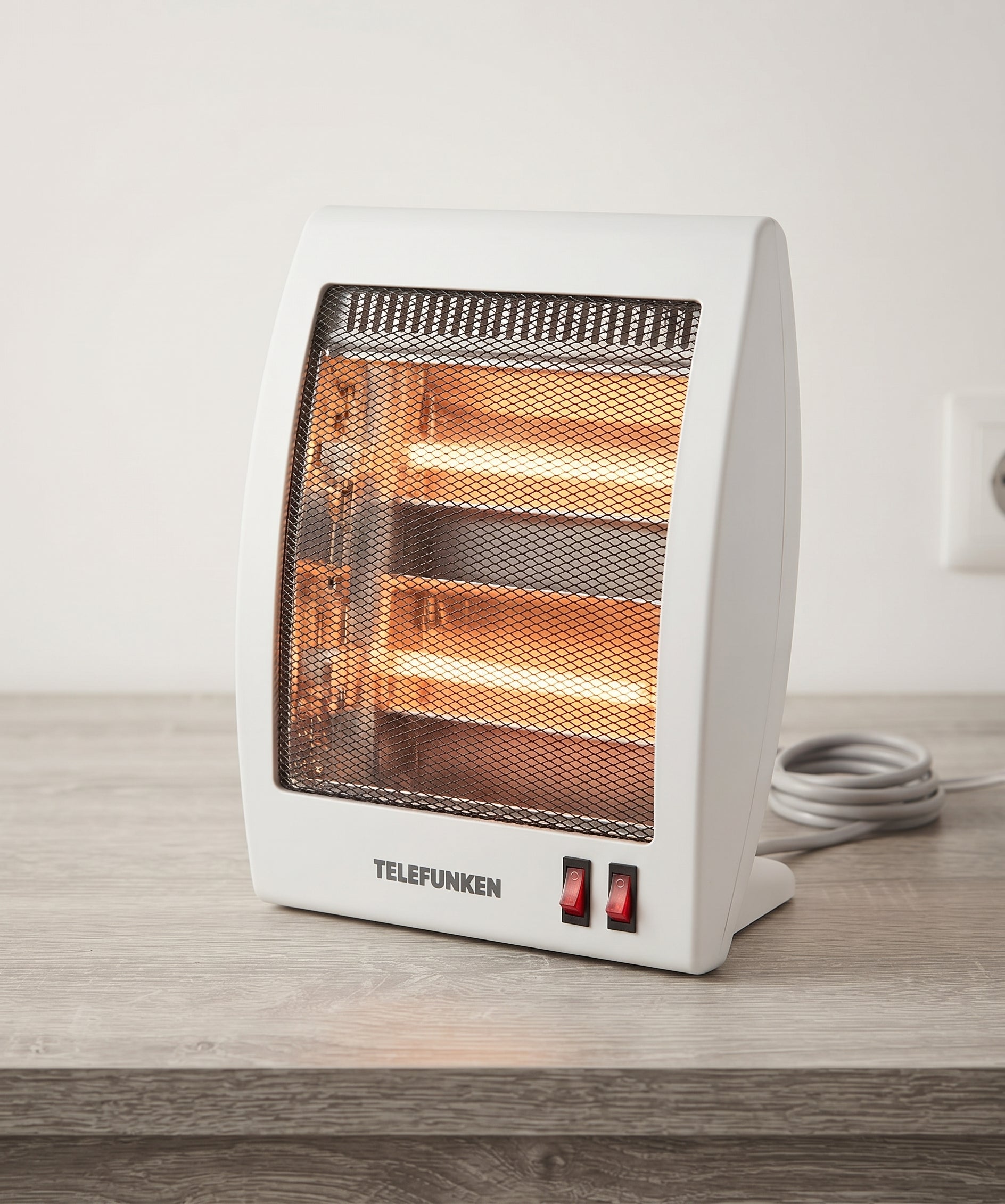 Stufa al Quarzo Telefunken M08215 800W Basso Consumo con Doppia Potenza e Sicurezza Antiribaltamento