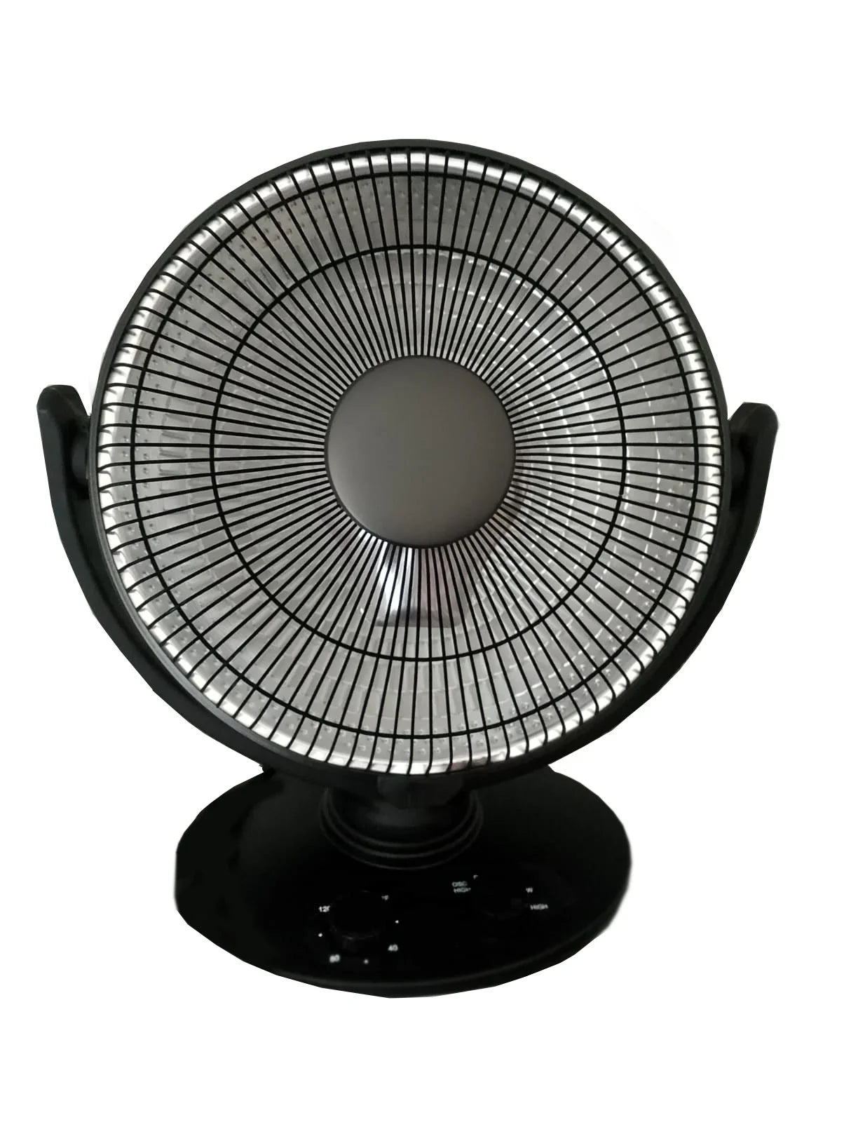 Stufa a Parabola ZENITH 1000W in Fibra di Carbonio - Calore Immediato Basso Consumo, Oscillante 45cm da Tavolo