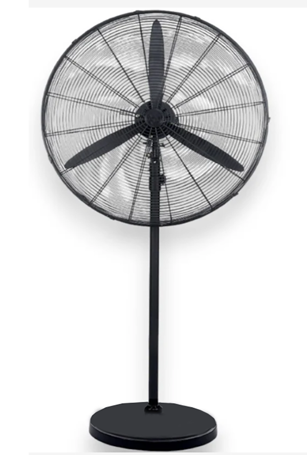 Ventilatore Industriale a piantana 230W Ø75 cm con 3 Velocità e Base Tonda 3 Pale in metallo resistente