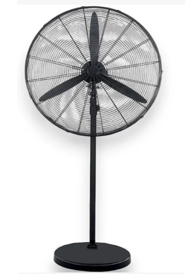 Ventilatore Industriale a piantana 230W Ø75 cm con 3 Velocità e Base Tonda 3 Pale in metallo resistente
