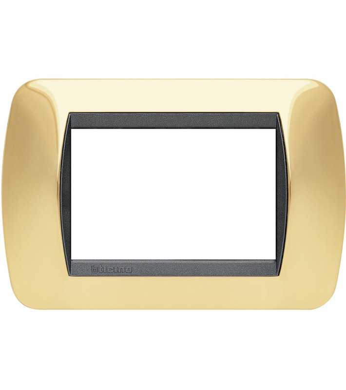 Living Int. - Placca 3 posti oro - L4803OR