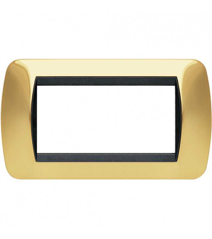 Living Int. - Placca 4 posti oro - L4804OR