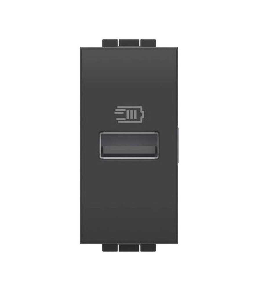 Caricatore USB Bticino LivingLignt Tipo A 5Vdc 1 Modulo Antracite L4191A
