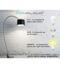 Homcloud EE-11WE27 domotica Lampadina Wi-FI RGB+CCT E27 dimmerabile