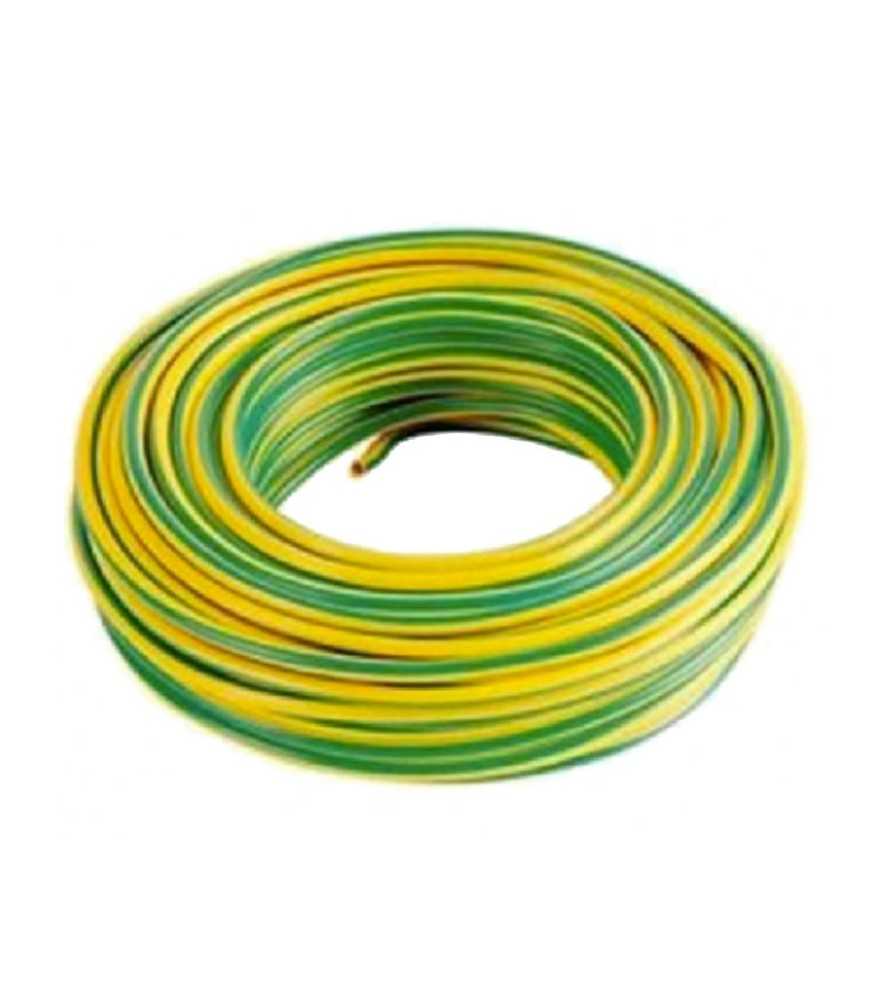 Cavo elettrico cordina unipolare giallo/verde antifiamma FS17 1 x 1,5 mm matassa 100 m