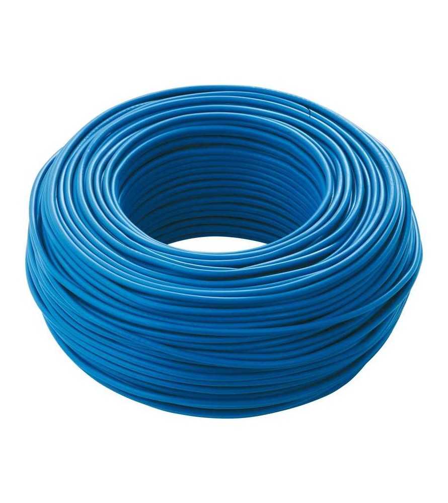 Cavo elettrico cordina unipolare blu antifiamma FS17 1mm matassa 100 m