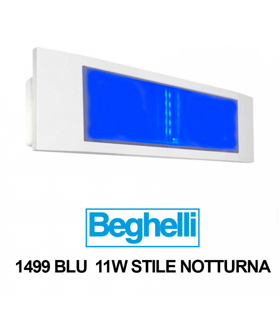 Lampada di emergenza Beghelli STILE notturna Blu SE 8/24H 1499BLU