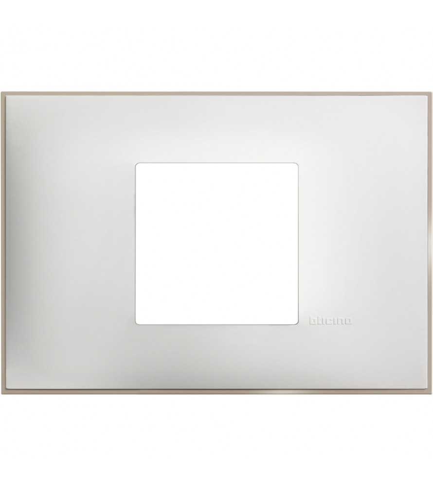 Bticino placca 2 moduli X 503 Colore Bianco Satinato