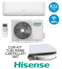 Climatizzatore Condizionatore Hisense 12000 Btu + Kit Tubi Rame 3MT CD35YR3CG/CD35YR3CW Inverter R32 A++/A+ Wifi Integrato