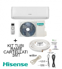 Climatizzatore Hisense Inverter EASY SMART 9000 Btu + Kit Tubi Rame 3MT Cartellati CA25YR03G + CA25YR03W R-32 Wi-Fi Optional