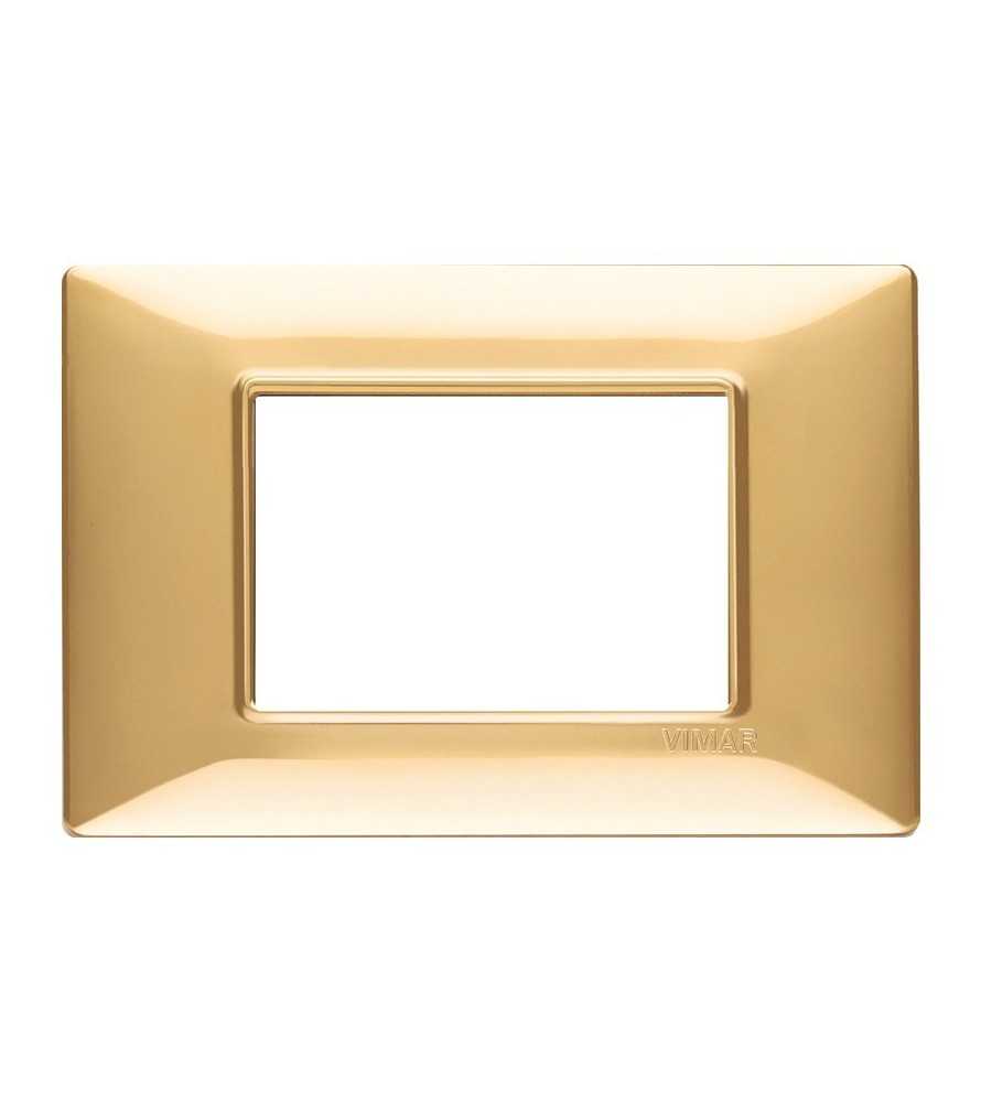 Vimar Plana placca 3 moduli colore oro lucido 14653.24