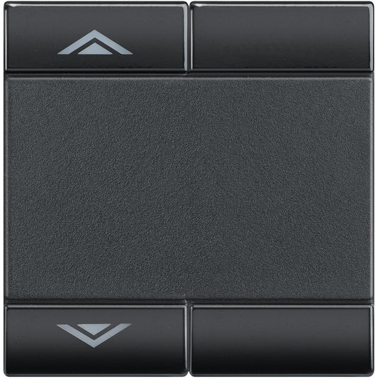 Living Light Copritasto antracite 2 moduli con serigrafia SU GIU' - eleganza e funzionalità per la tua casa