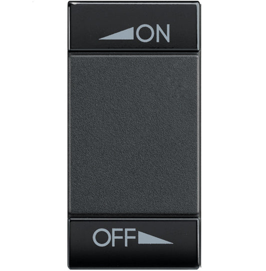 Living Light Copritasto ON OFF regolazione, antracite, 2 funzioni, 1 modulo, illuminabile