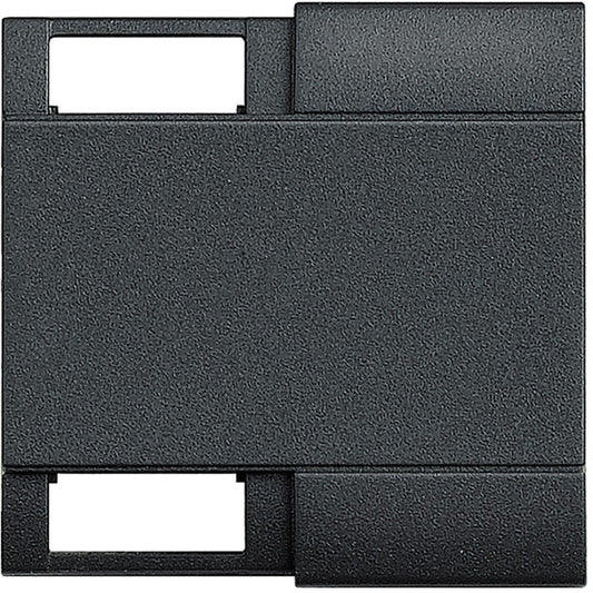 Copritasto Livinglight personalizzabile antracite per 2 moduli, design elegante e funzionale.