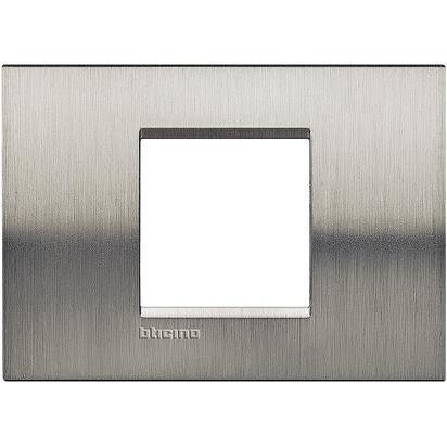 Placca Living Light 2P in Acciaio Spazzolato - BTicino - SKU LNA4819ACS - Design Elegante e Funzionale