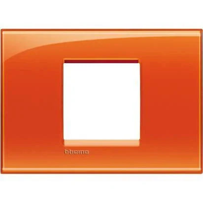 Placca Living Light 2P Arancio BTicino LNA4819OD - Design Moderno, Materiale Resistente, Facile Installazione