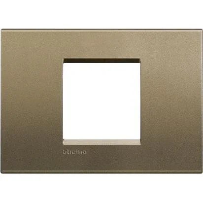 Placca 2P Quadrata Living Light BTicino - Modello LNA4819SQ, Metallo Resistente, Design Moderno