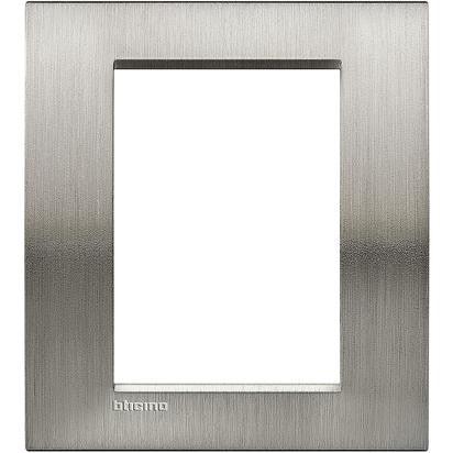 Placca Quadra Living Light 3+3 Moduli Acciaio Spazzolato - BTicino LNA4826ACS - Design Moderno e Resistente