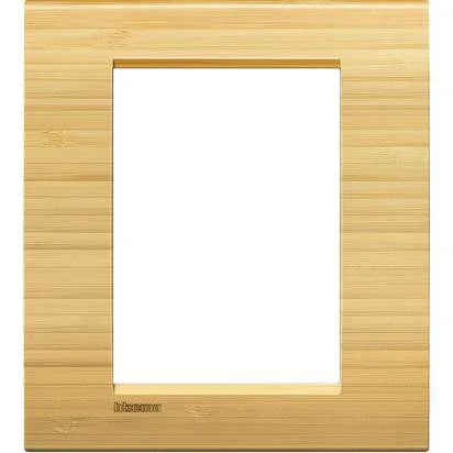 Placca Livinglight 3+3 Moduli in Bambù - BTicino LNA4826LBA, Design Sostenibile e Raffinato