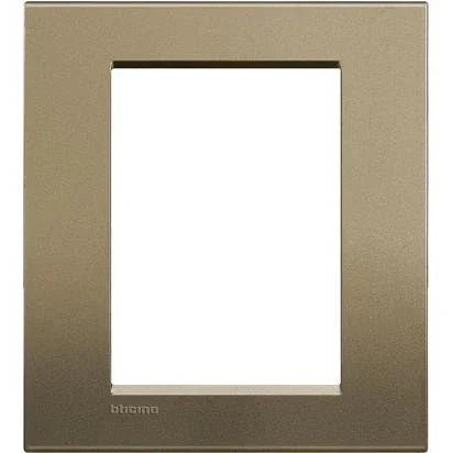 Placca 3+3P Quadrata Living Light BTicino LNA4826SQ - Metallo Elegante e Versatile, Design Funzionale