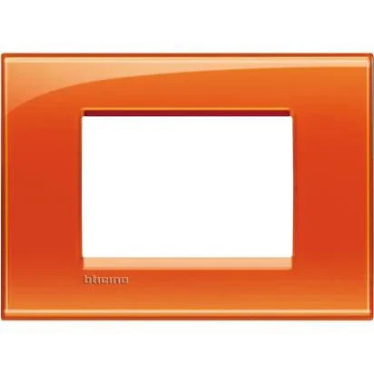 Placca Quadrata Livinglight 3 Moduli Arancio - BTicino LNA4803OD, Design Elegante e Resistente
